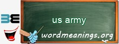 WordMeaning blackboard for us army